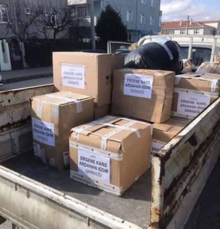 Almanya ve Bulgaristan'da toplanan yardım malzemeleri deprem bölgesine gönderiliyor