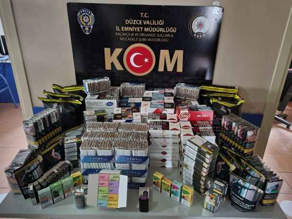 Düzce'de 29 bin 120 makaron ele geçirildi