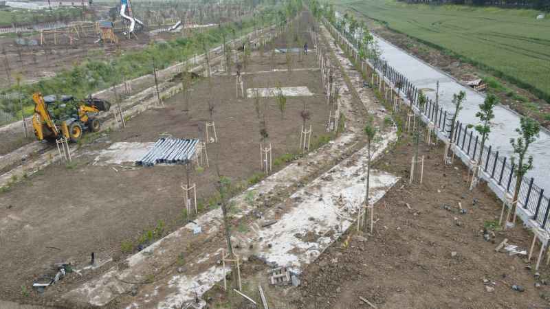 Hayrabolu'da Millet Bahçesi'nde çalışmalar sürüyor