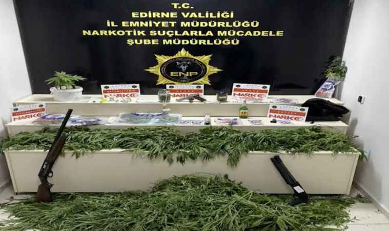Edirne'de uyuşturucu satıcılarına yönelik 