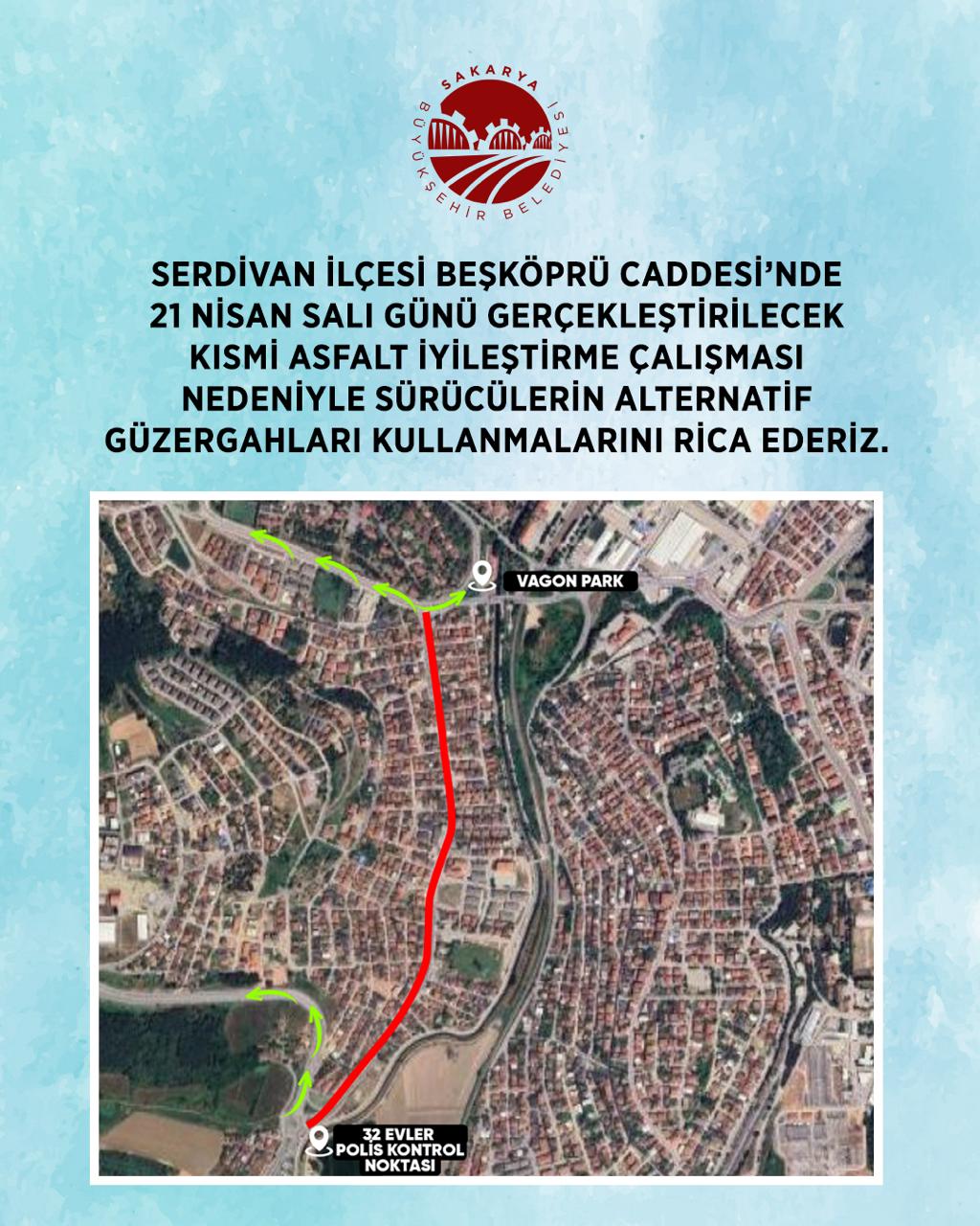 Beşköprü hattını kullanacaklar sürücülere önemli uyarı 
