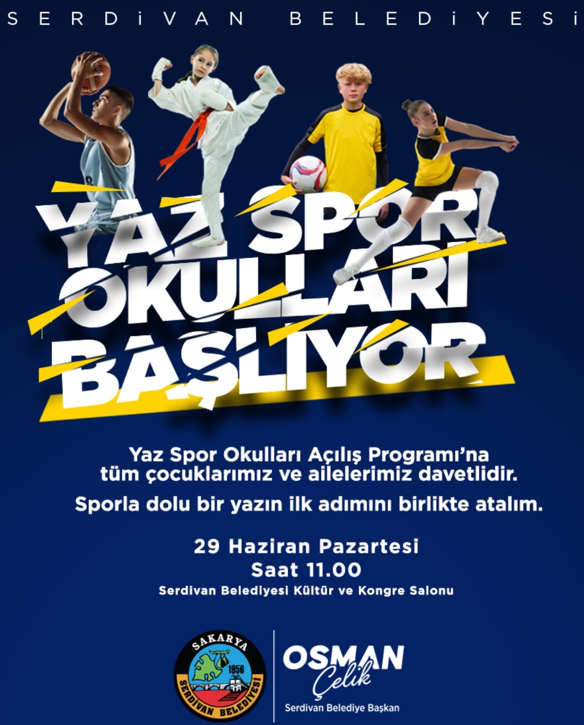 Serdivan’da Yaz Spor Okulları Başlıyor