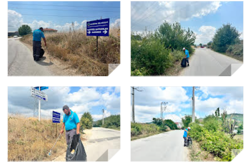 Serdivan’da Yol Kenarlarında Temizlik Mesaisi