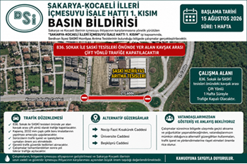 Sakarya–Kocaeli İlleri İçmesuyu İsale Hattı 1. Kısım kamuoyu bilgilendirmesi