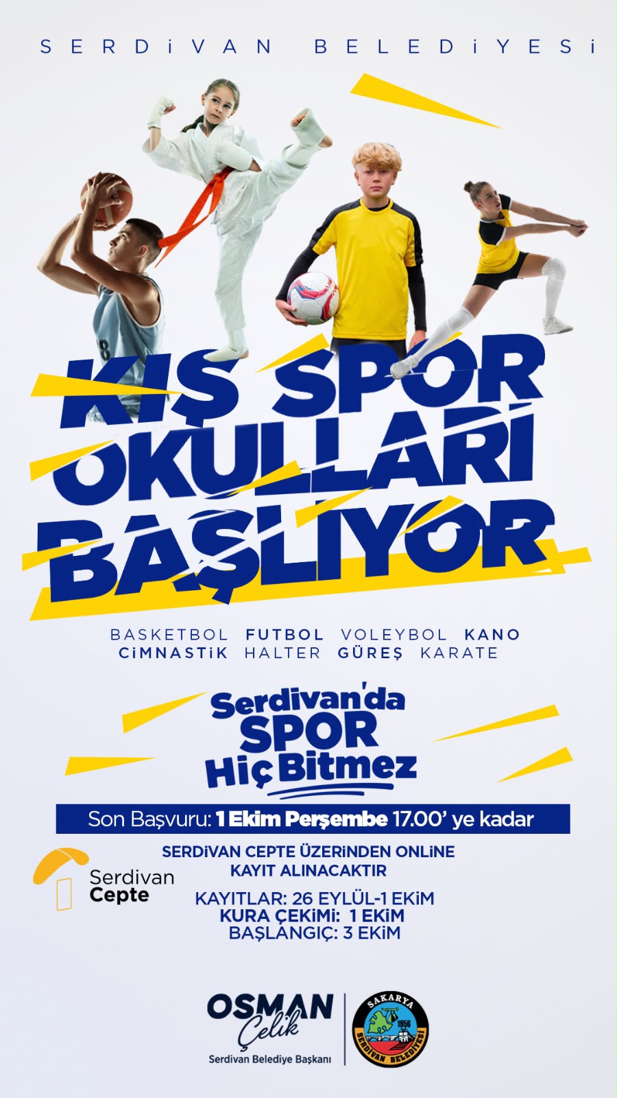Serdivan’da Kış Spor Okulları Başlıyor