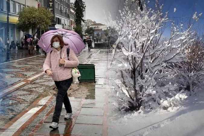 9 ile sarı uyarı! Kuvvetli yağış ve kar geliyor