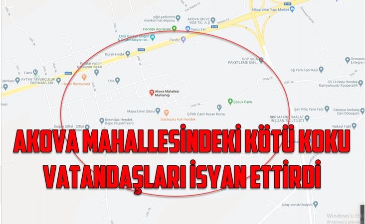 AKOVA MAHALLESİNDEKİ KÖTÜ KOKU VATANDAŞLARI İSYAN ETTİRDİ