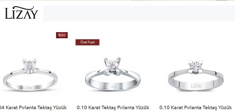 Tek Taş Pırlanta Yüzükler