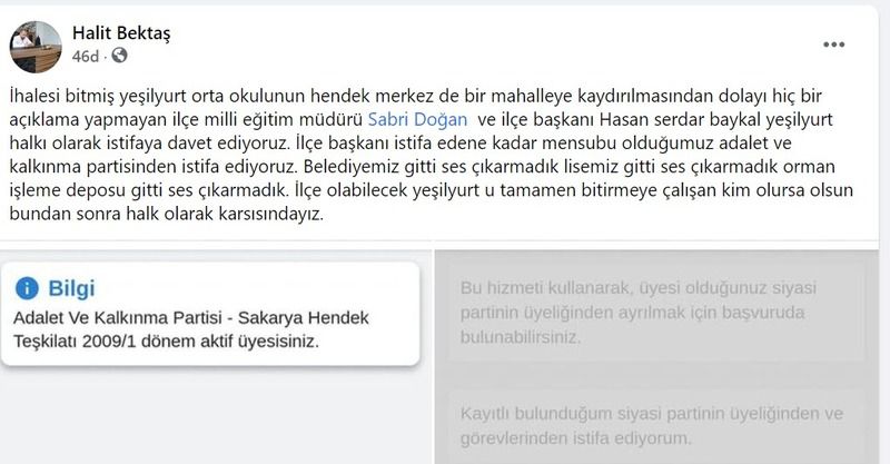 Sosyal medyada gündem olan Yeşilyurt Ortakulu sorunu