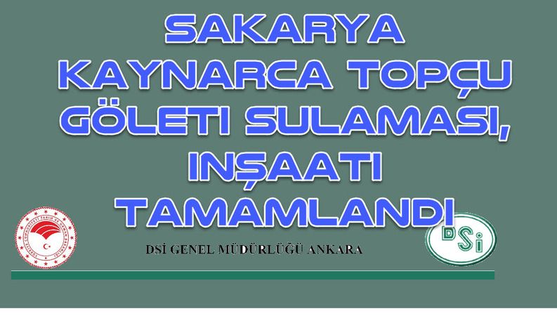 Sakarya Kaynarca Topçu Göleti Sulaması yapılıyor