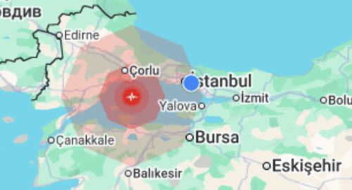 Tekirdağ Marmara Ereğlisi açıklarında 5.0 şiddetinde deprem