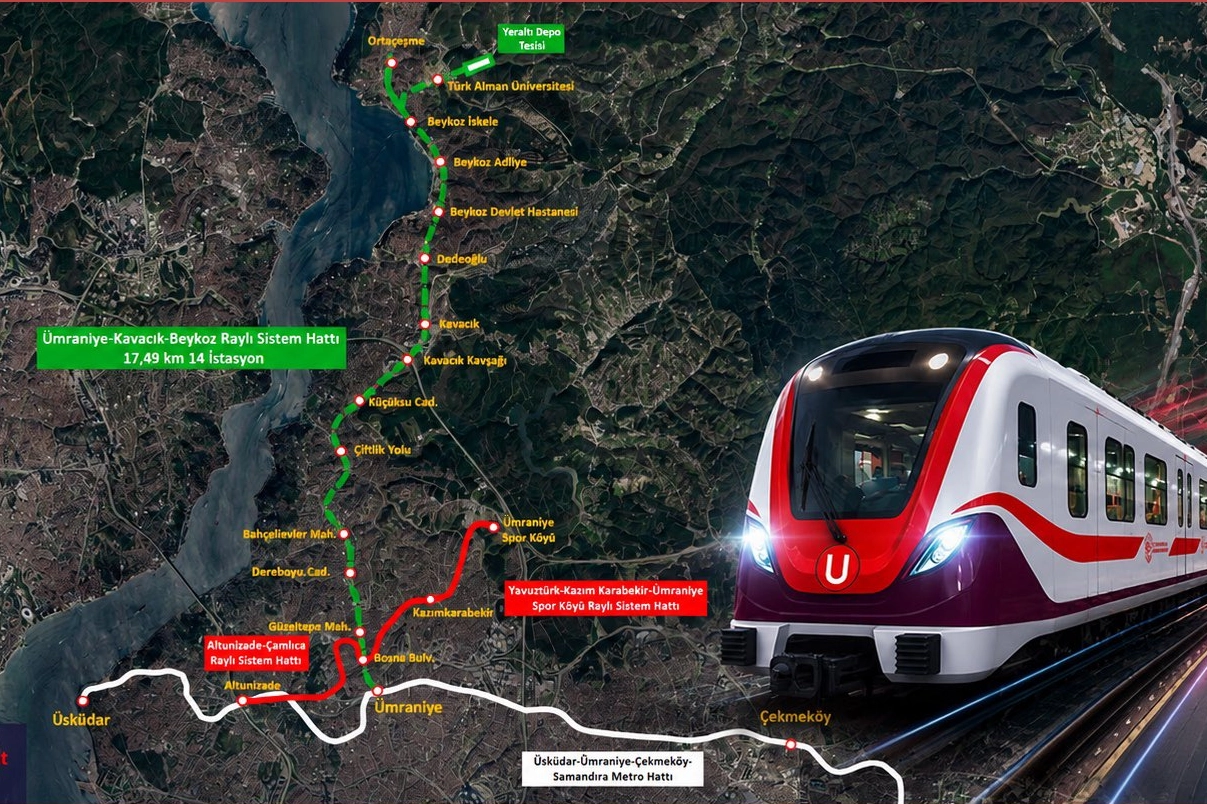 Ümraniye-Kavacık-Beykoz Raylı Sistem Hattı yapımını Bakanlık üstlenecek