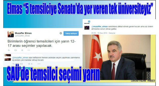 SAÜ’de temsilci seçimi yarın