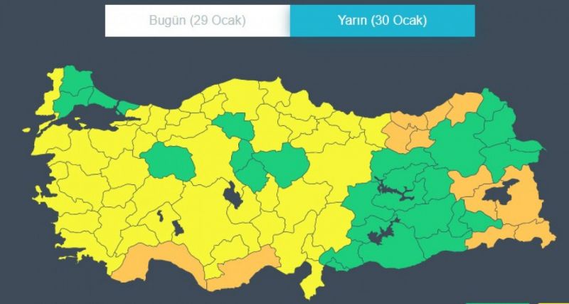 Meteoroloji’den 5 şehir için fırtına uyarısı