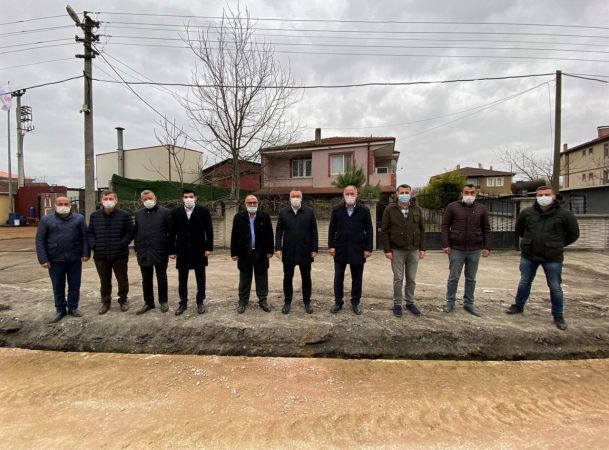 Başkan Işıksu ve Aydın, doğalgaz çalışmalarını yerinde inceledi