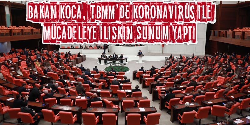 Bakan Koca, TBMM’de Koronavirüs ile Mücadeleye İlişkin Sunum Yaptı