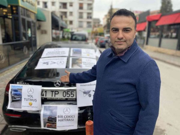 Milyonluk araç 2 kez yolda kalınca sahibi böyle protesto etti