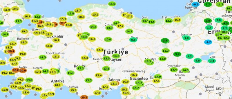 Düzce sıcaklık rekoru kırdı
