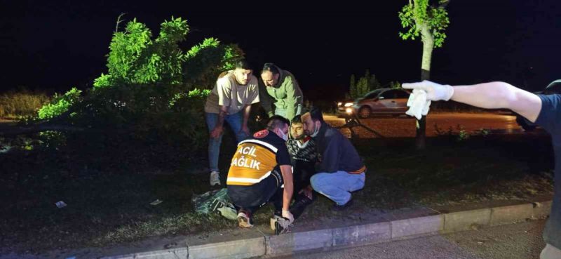 Kontrolden çıkan otomobil ağaç ve direği devirerek durabildi: 1’i ağır 5 yaralı