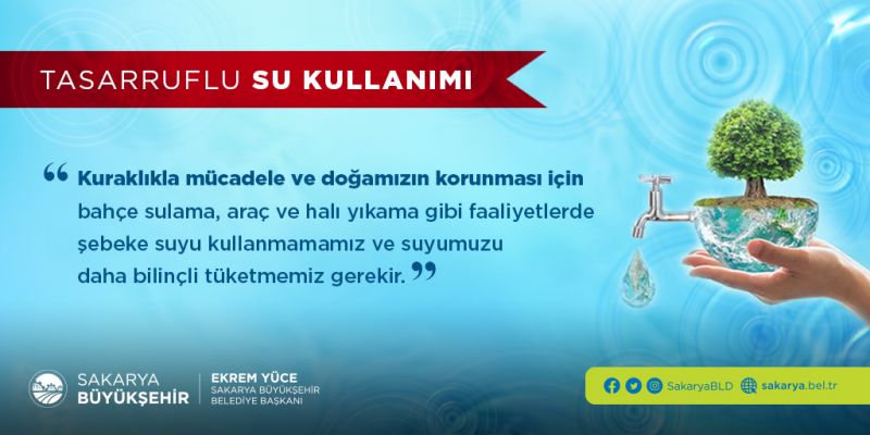 Kuraklıkla mücadele için tasarruf önemli