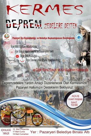 Bilecik’in Pazaryeri ilçesinde depremzedeler için kermes düzenleniyor   