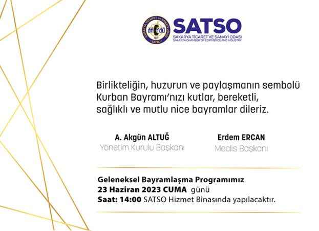 SATSO Geleneksel Bayramlaşma Töreni 23 Haziran Cuma Günü Gerçekleştirilecek