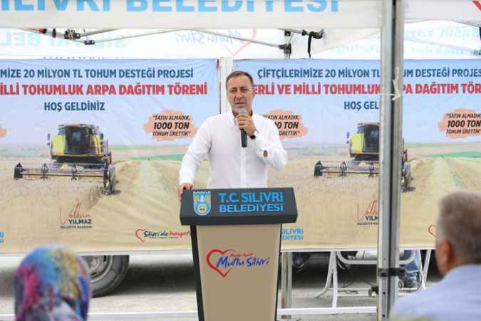 SİLİVRİLİ ÇİFTÇİLERE 12 MİLYON TL’LİK TOHUMLUK ARPA DESTEĞİ