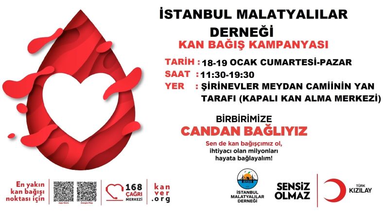İstanbul Malatyalılar Derneği'nden Kan Bağışına davet