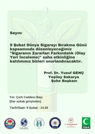 Sakarya’da Dünya Sigarayı Bırakma Günü etkinlikleri düzenleniyor