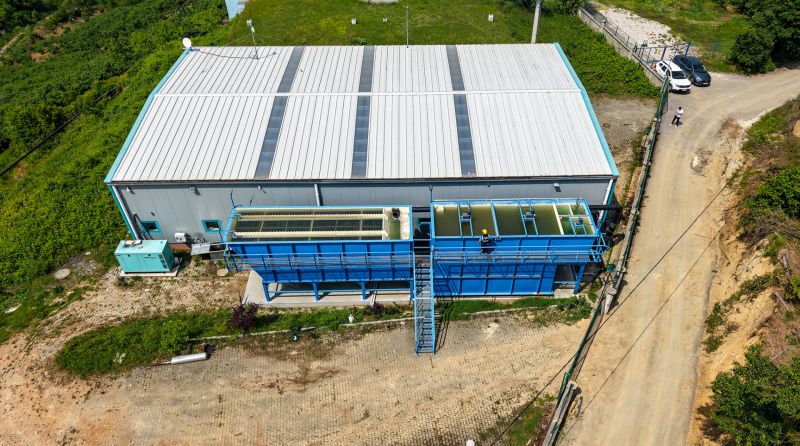Karapürçek’te ön çökeltim sistemiyle arıtılan sular altyapı hatlarına ulaştı