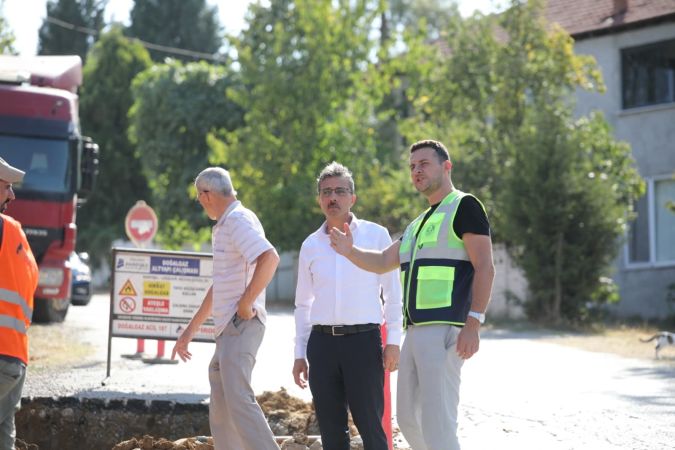 BAŞKAN ŞENOL DİNÇ DOĞAL GAZ ÇALIŞMALARINI YERİNDE İNCELEDİ