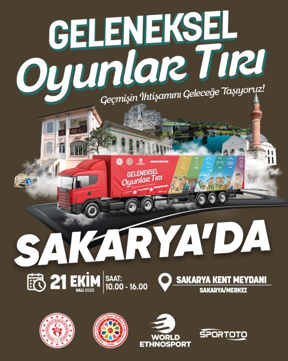 Geçmişin ihtişamını geleceğe taşıyan Geleneksel Oyunlar Tırı, Sakarya'da