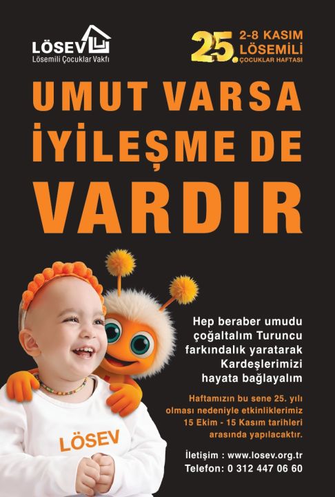 2-8 Kasım lösemili çocuklar haftası başlıyor - Lösev'den turuncu farkındalık hareketi