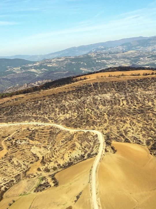 Bilecik’te Yangın Bölgeleri Havadan İncelendi