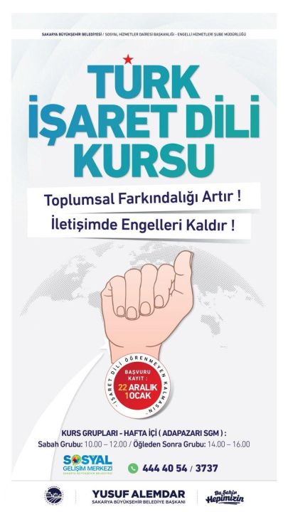 Türk İşaret Dili Kursu eğitimleri için kayıtlar başlıyor