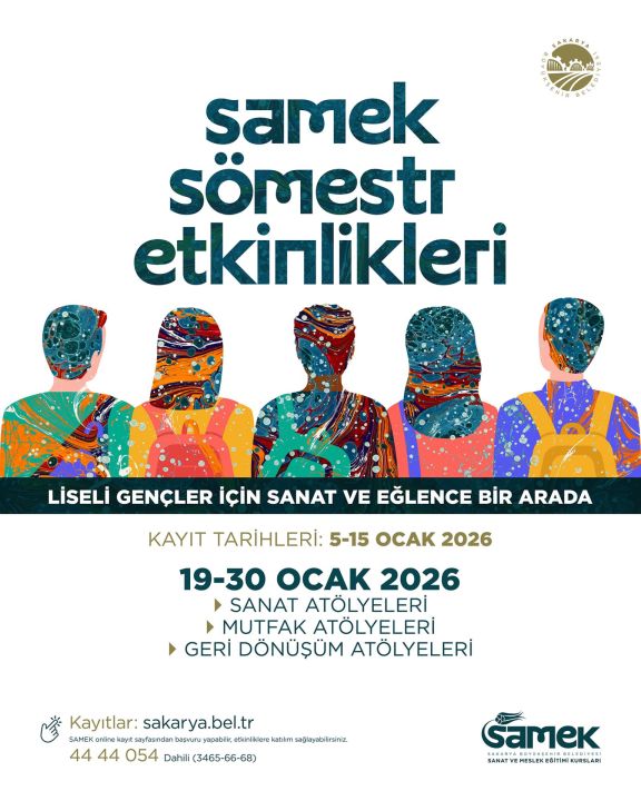 SAMEK’te sömestr etkinlikleri başlıyor Kayıtlar 5 Ocak’ta