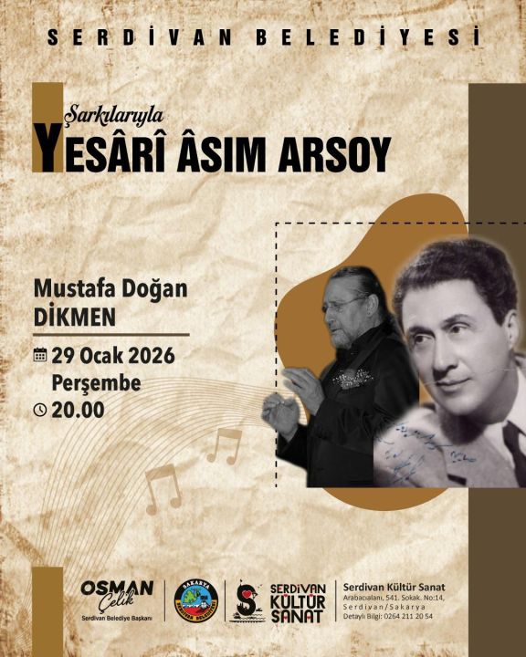 Serdivan’da Nostalji Rüzgârı: Yesari Asım Arsoy Eserleri Yankılanacak