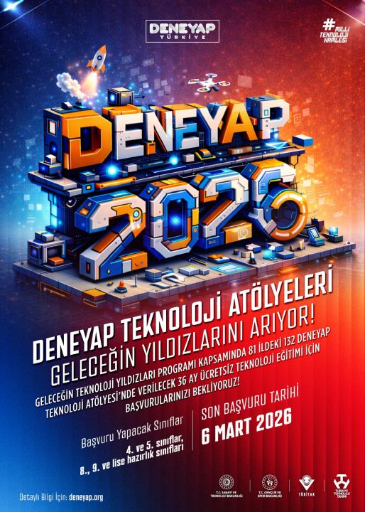 DENEYAP Teknoloji Atölyeleri Öğrenci Seçme Sınavı Duyurusu