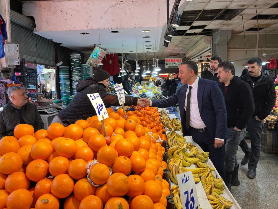 Mehmet Demir’e Katlı Pazaryeri esnafından sıcak karşılama