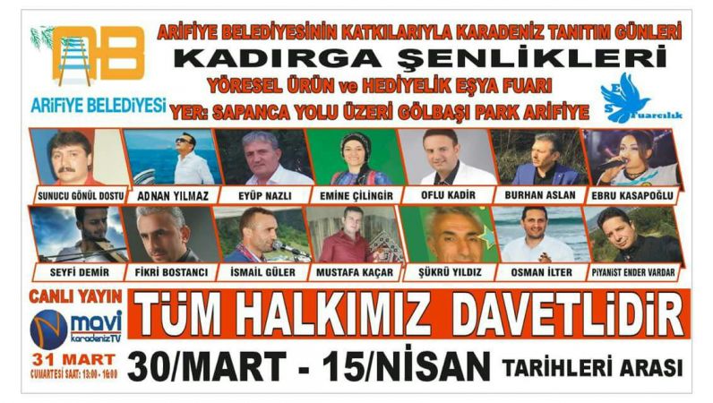 Arifiye Kadırga şenlikleri başlıyor