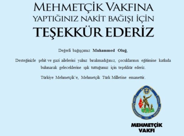 Kazandığı ödülü Mehmetçiğe bağışladı