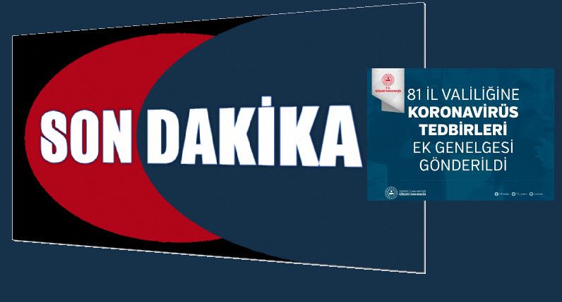 81 İl Valiliği'ne Koronavirüs Tedbirleri Konulu Ek Genelge Gönderildi