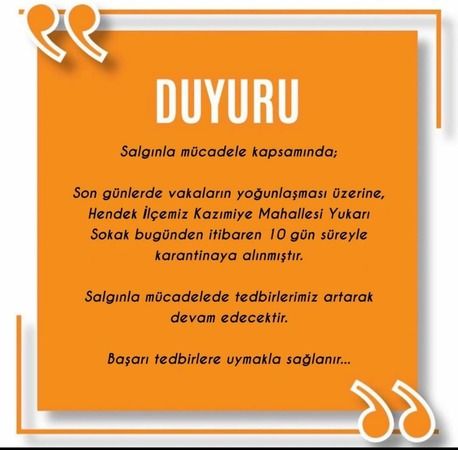 Vali Kaldırım Hendek'te ki vakalara dikkat çekti 