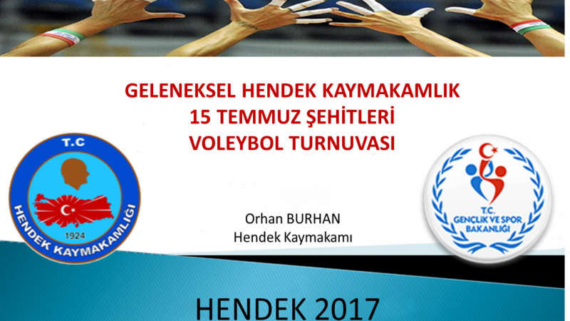 Hendek'te Kaymakamlık voleybol turnuvası