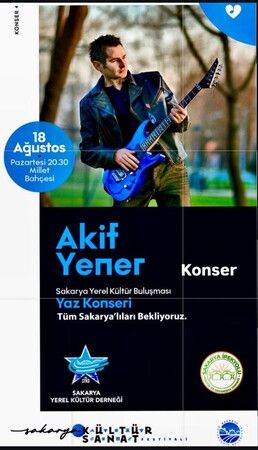 Sakaryalı ses sanatçısı Akif Yener Millet bahçesinde konser veriyor