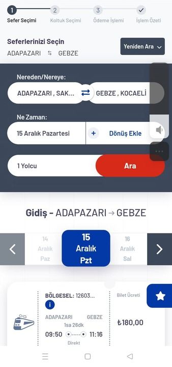 Adapazarı Gebze arasında hizmet veren bölgesel tren daha fazla kişiye hizmet verebilir.