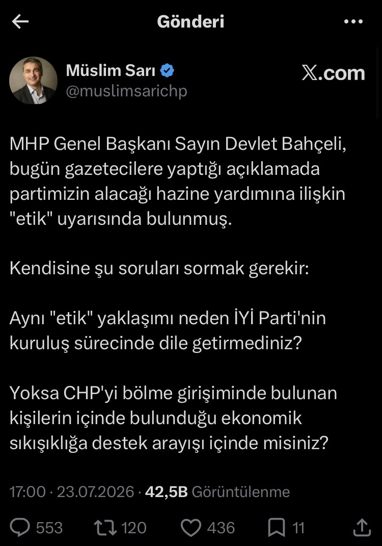 MHP Sakarya İl Başkanı Oğuz Alkaş’tan CHP Sözcüsüne Tepki;